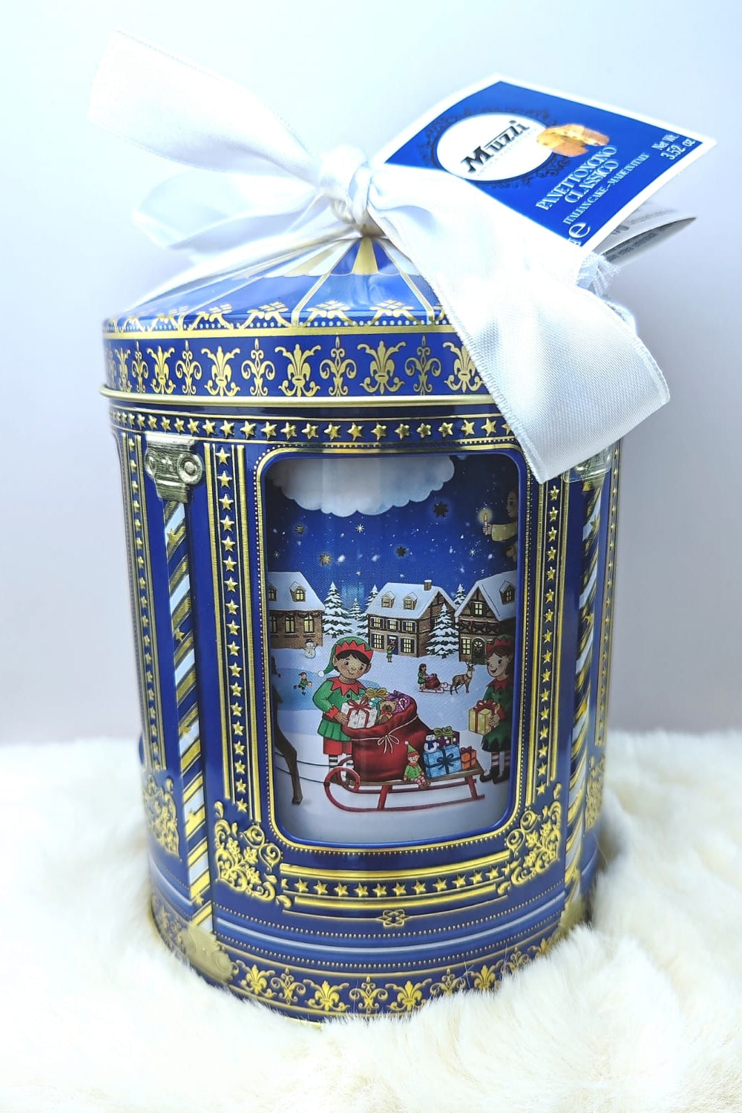 Music Player Mini Classico Panettone in Metal Tin