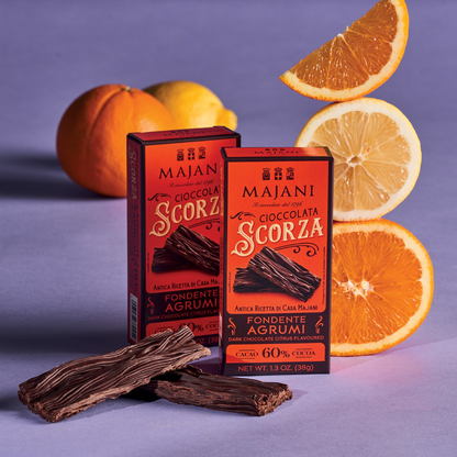 Legendary Scorza Dark Crumbly Chocolate with Orange