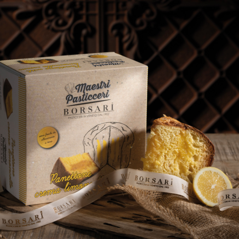 Panettone Limoncello Cream & Lemon Peels Box.
