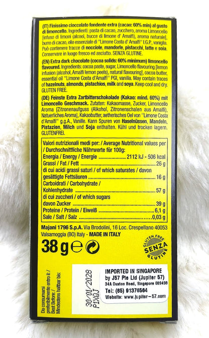 Legendary Scorza Dark Crumbly Chocolate With Limoncello