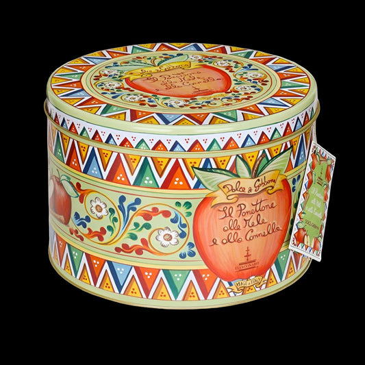DOLCE & GABBANA  Panettone with Candied Apple & Cinnamon, on the top cross cut engraving. Available End November 2025